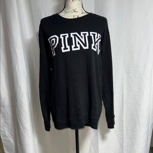 PINK Victoria's Secret Black Crew Neck Sweater